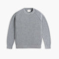 Ribbed Crewneck Sweater | Light Grey