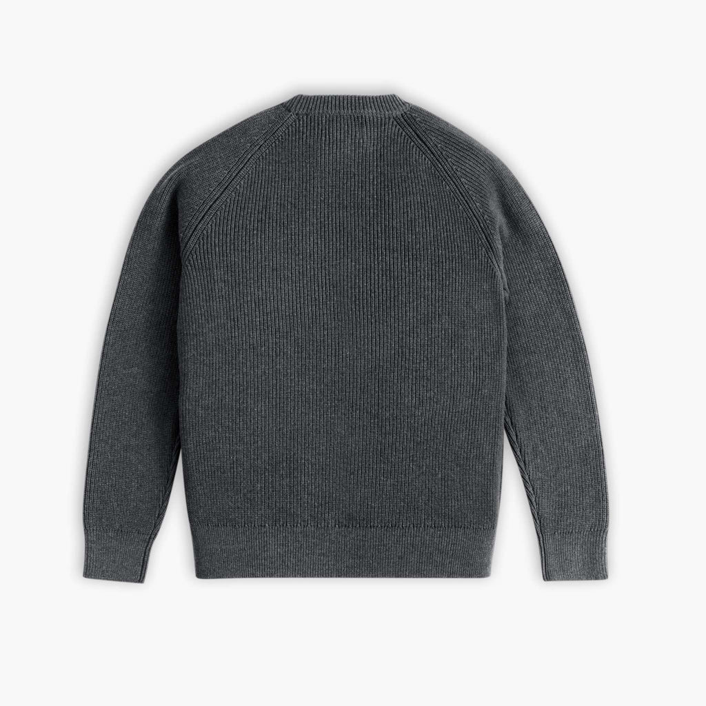 Ribbed Crewneck Sweater | Charcoal