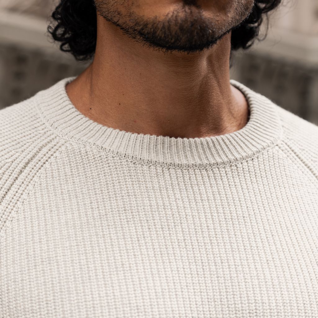 Ribbed Crewneck Sweater | Oat