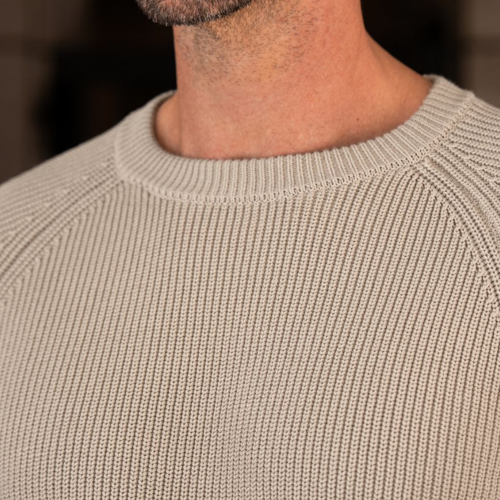 Ribbed Crewneck Sweater | Wheat