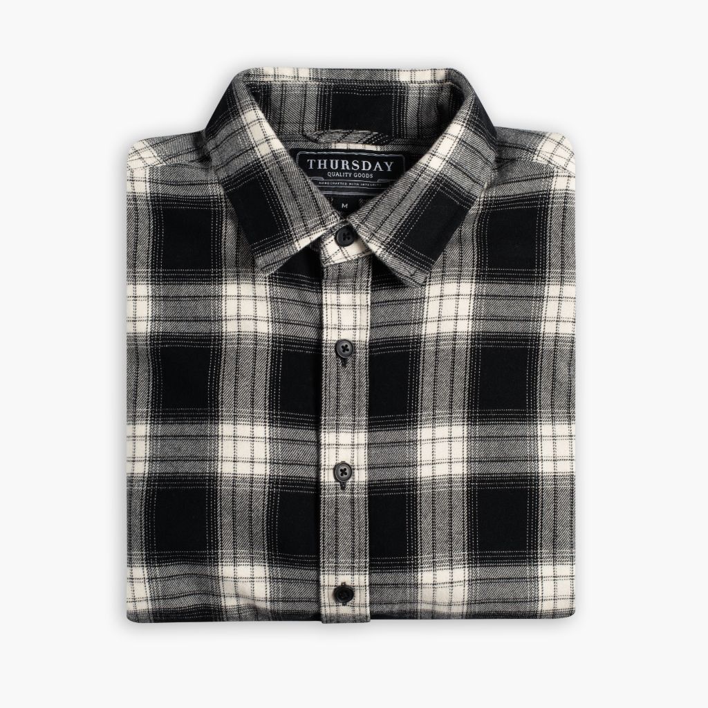Forever Flannel Shirt | Black & Cream