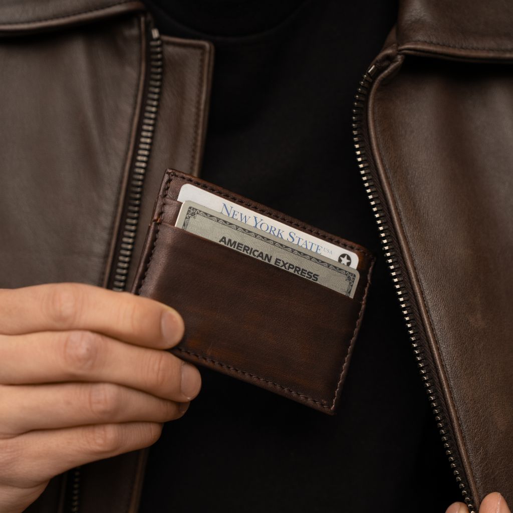 Leather Card Holder | Black Coffee