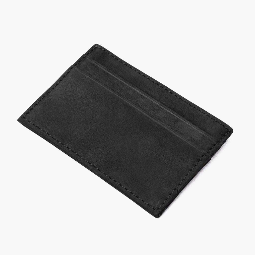 Leather Card Holder | Black Matte