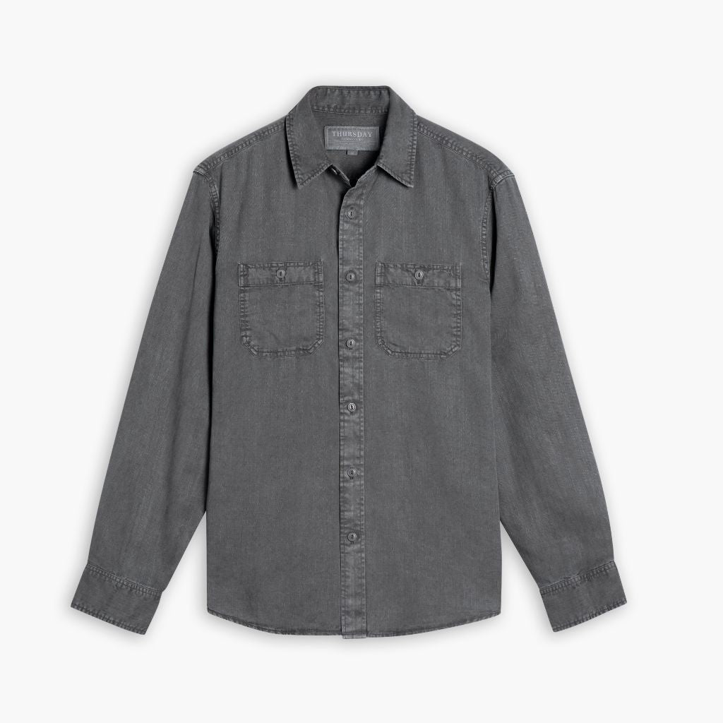 Chambray Workshirt | Charcoal