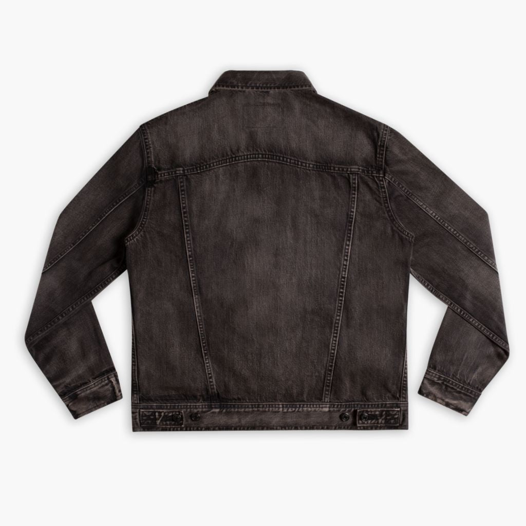 Denim Trucker Jacket | Faded Black