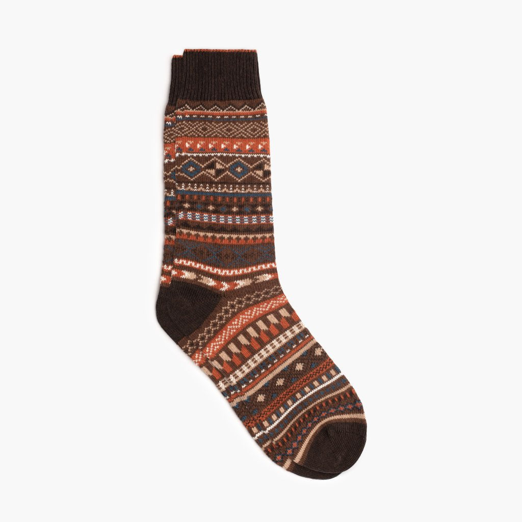 Men's Geo Sock | Burnt Crimson