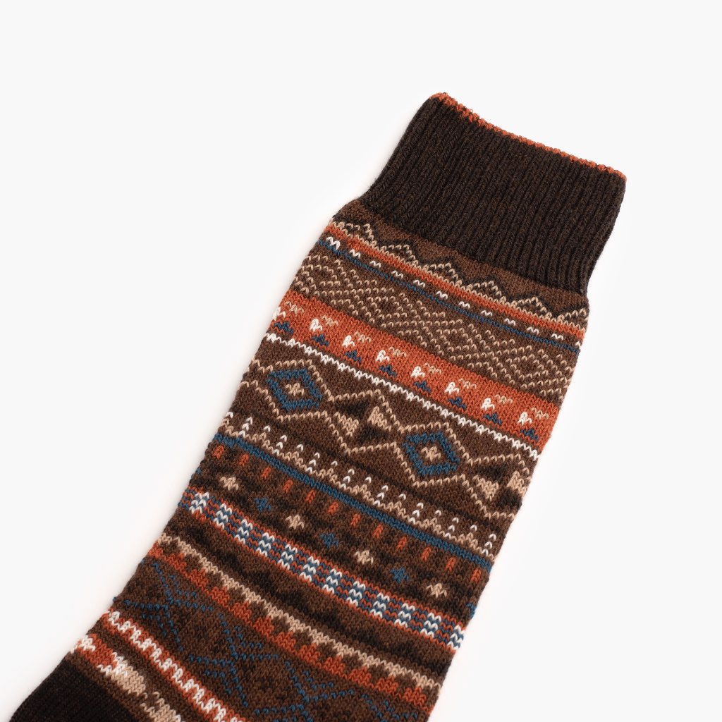 Men's Geo Sock | Burnt Crimson