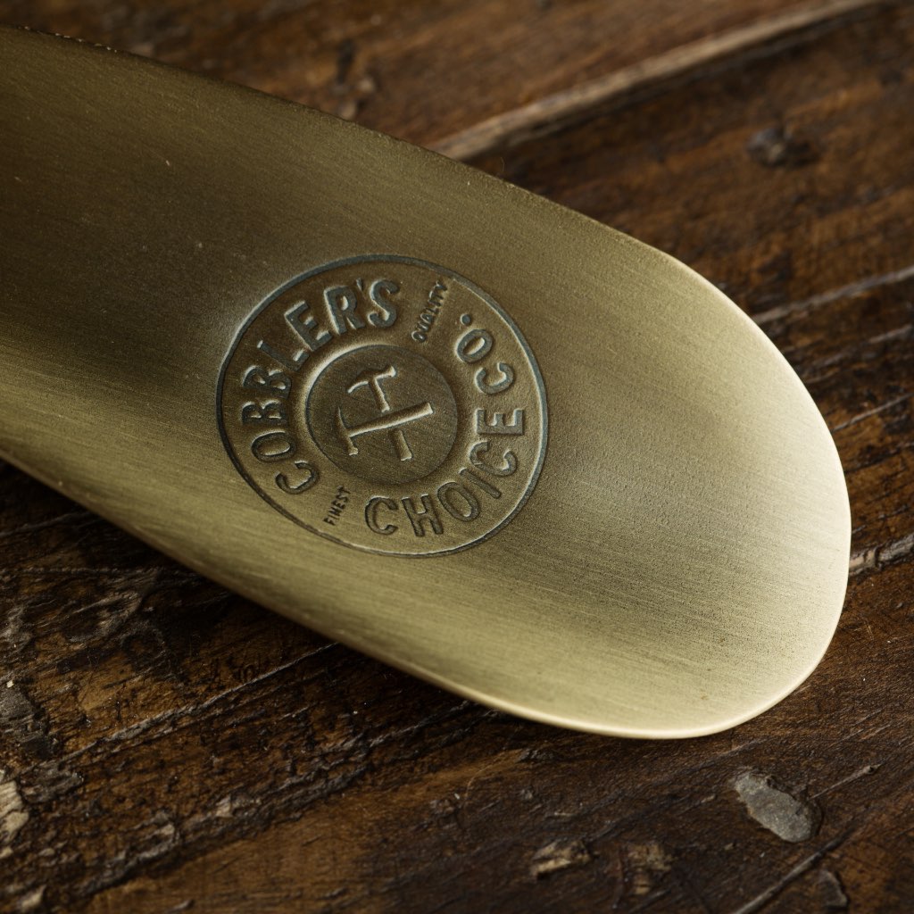 Cobbler's Choice Metal Shoe Horn | Brushed Brass