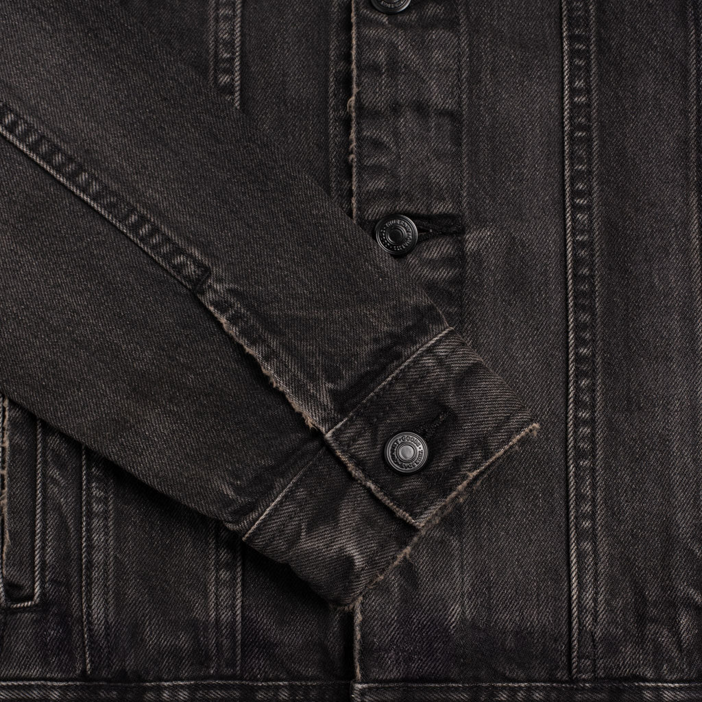 Denim Trucker Jacket | Faded Black