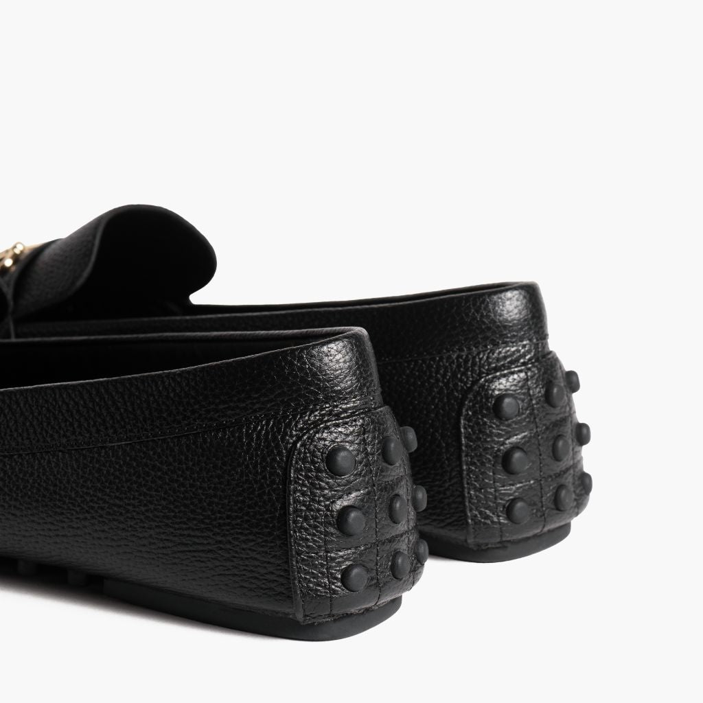 Driving Loafer | Black & Gold