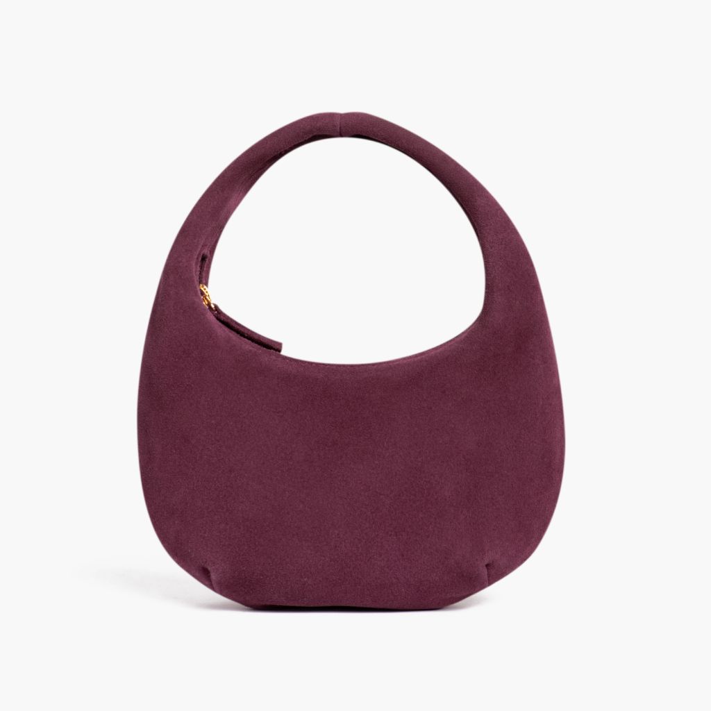 Mini Crescent | Burgundy Suede