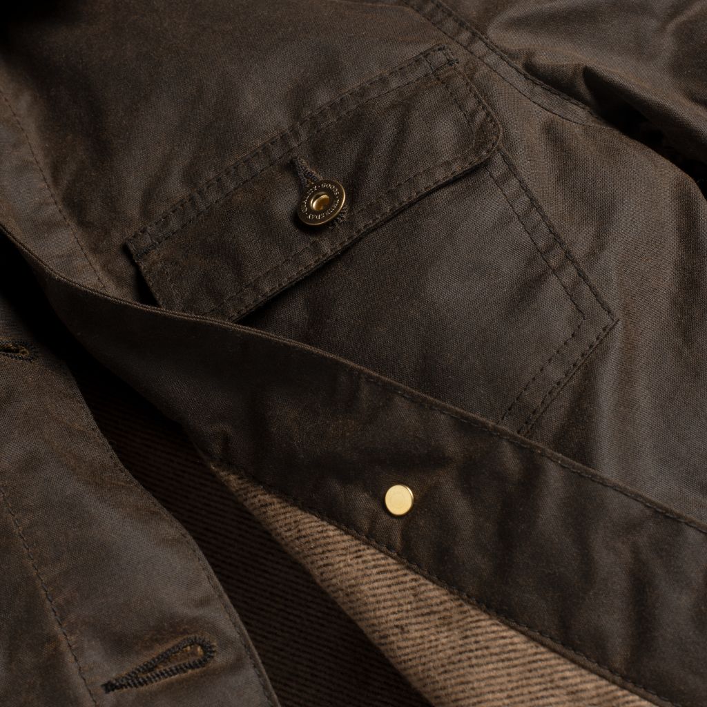 Waxed Canvas Field Jacket | Dark Olive