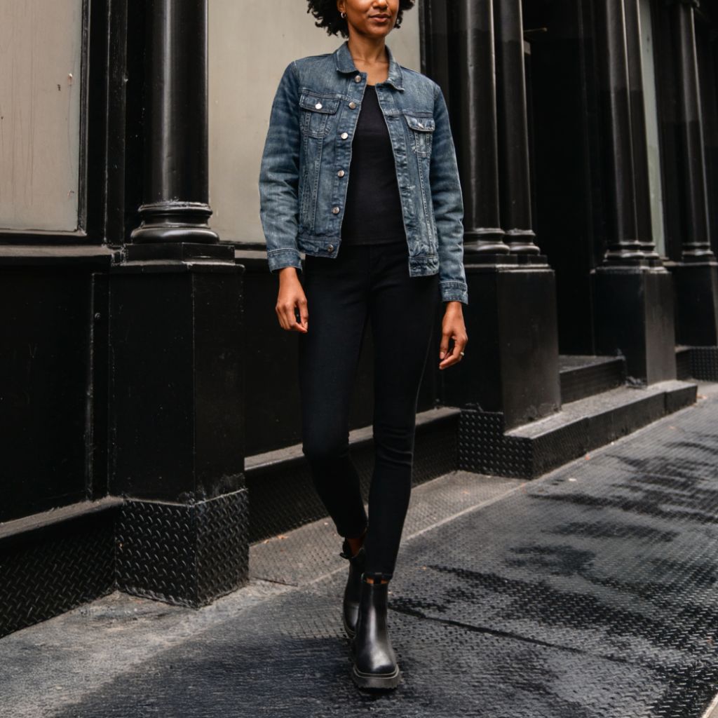 Denim Trucker Jacket | Faded Indigo