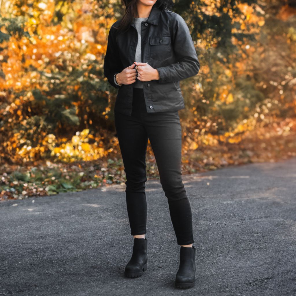 Waxed Canvas Field Jacket | Black