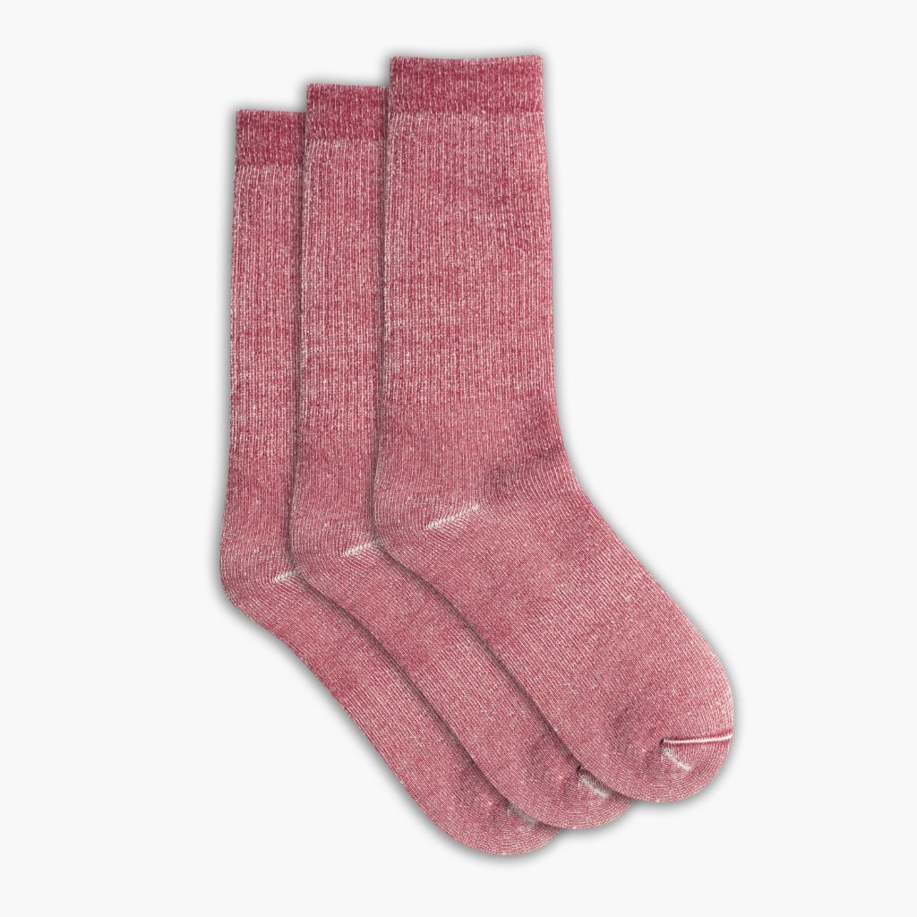 Men's Wool Cabin Sock | Red 3-Pack